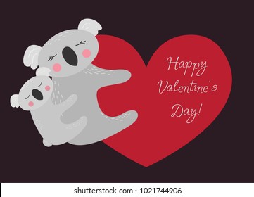 Happy Valentine's Day! Congratulations from koala bears family
