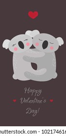 Happy Valentine's Day! Congratulations from koala bears family