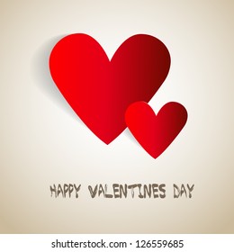 Happy Valentine's Day couple hearts - vector Background