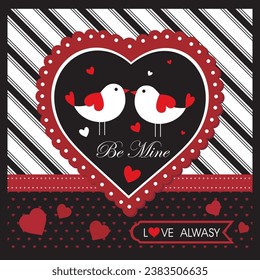 Happy valentine's day with a couple of love birds