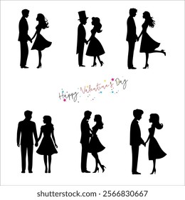 Happy Valentine's Day Couple Silhouette