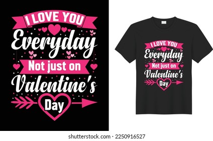 Happy Valentine's Day couple typography t-shirt design vector Template. I Love my mommy Daddy's unique, colorful, calligraphy, stationary, mug, printable black and white t-shirt vector. 