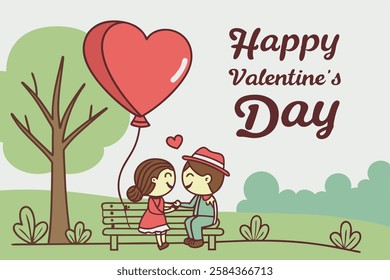 Happy Valentine's Day of Couples in Romantic Moment