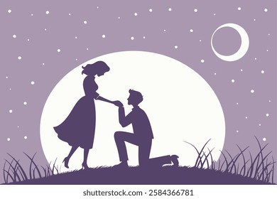 Happy Valentine's Day of Couples in Romantic Moment