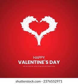 Feliz Día de San Valentín. Feliz Día de San Valentín anuncios creativos para los medios sociales. Diseño creativo de San Valentín.