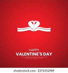 Happy Valentine's Day. Happy Valentine's Day Creative ads for social media. Valentine's Creative Design.