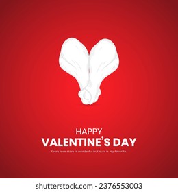 Happy Valentine's Day. Happy Valentine's Day Creative ads for social media. Valentine's Creative Design.