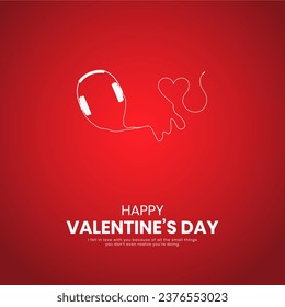 Happy Valentine's Day. Happy Valentine's Day Creative ads for social media. Valentine's Creative Design.