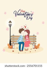 Happy Valentine's day creative concept. 14 February Valentine's Day  Background. Greeting card, 3d vector illustration.