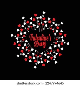 Happy valentines day creative typography design.This is an editable vector file.