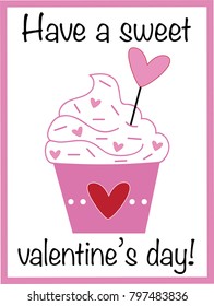 Happy Valentines Day Cupcake