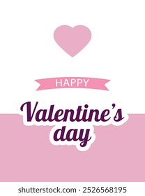 Feliz día de San Valentín, lindo diseño de Vector para Anuncio, póster o tarjeta de felicitación.
