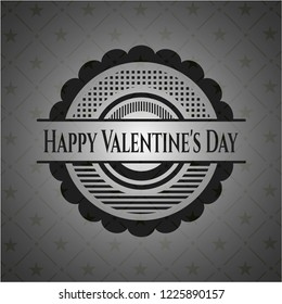 Happy Valentine's Day dark icon or emblem
