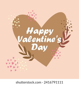 Happy Valentine's Day. Decor for Valentine's Day. Vector hand drawn seamless pattern with hearts. Print for gift paper, wallpapers, textiles, packaging