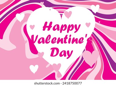 Happy Valentine's Day. Decor for Valentine's Day. Vector hand drawn seamless pattern with hearts. Print for gift paper, wallpapers, textiles, packaging