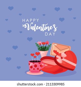 happy valentines day decorative card