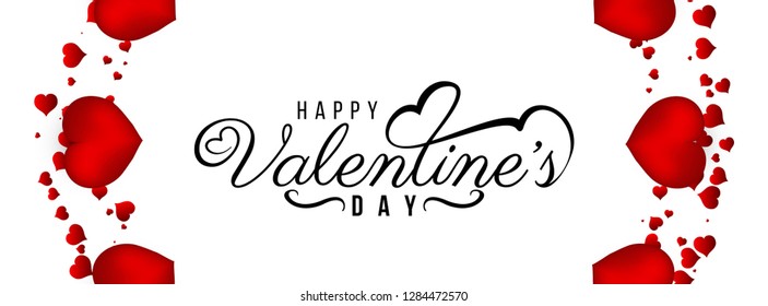 Happy Valentine's Day decorative vector banner template