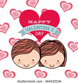 happy valentines day design 