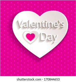 Happy Valentine's Day Design. Background with hearts and Lettering.