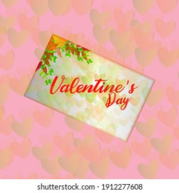 Happy Valentine's Day Design,  background with heart pattern and typography of happy valentines day text . posters, brochure, banners.
