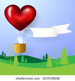 Happy Valentine's Day. Design couple in love, vector illustration.