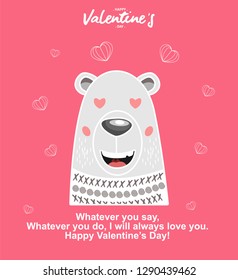 happy valentine's day design, cute bear illustrations, valentine's design greeting cards, banners, posters, etc.