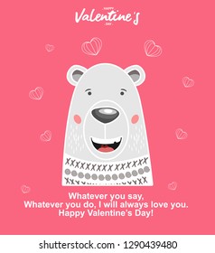 happy valentine's day design, cute bear illustrations, valentine's design greeting cards, banners, posters, etc.