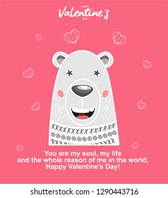 happy valentine's day design, cute bear illustrations, valentine's design greeting cards, banners, posters, etc.