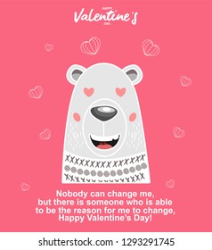 happy valentine's day design, cute bear illustrations, valentine's design greeting cards, banners, posters, etc.
