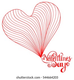 Happy valentines day design elements. Vector illustration. Pink Background With Ornaments, Hearts. Doodles and curls. Be my Valentine.