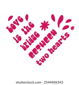 Happy Valentine's Day design. Heart, lettering design for poster, banner, greeting, love, friendship, t-shirt design. White background.