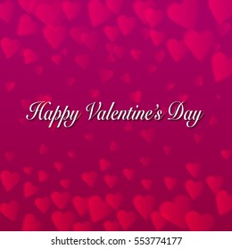 Happy valentines day design hearts ornaments card. Vector eps 10  illustration. 