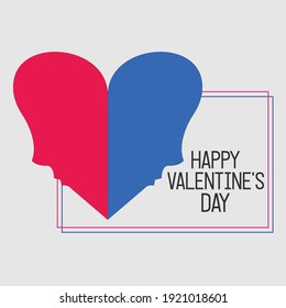 Happy valentine's day design illustration. Vector illustration for love concept.