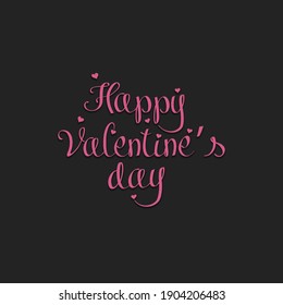 Feliz Día de San Valentín. Diseño de tarjetas de felicitación, banner, afiche, volante, invitación. Texto en un fondo aislado. Ilustración del vector