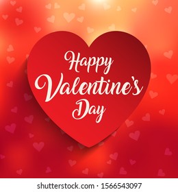 Happy Valentine's Day Design in a romantic background - vector