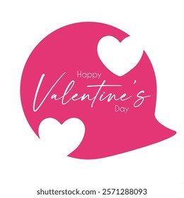 Happy Valentine's day design template with hearts