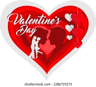 Happy Valentines Day Design Vector Lettering design - Vector