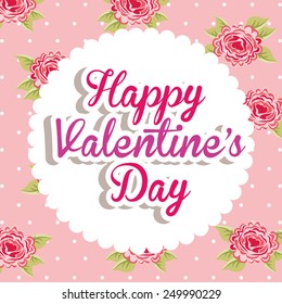 happy valentines day design, vector illustration eps10 graphic 