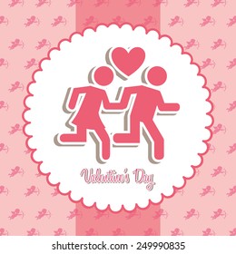 happy valentines day design, vector illustration eps10 graphic 