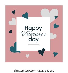 Happy Valentine`s day dirty pink