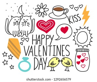 happy valentines day doodles