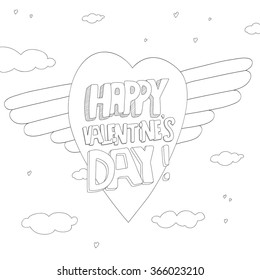 Happy valentine's day drawing