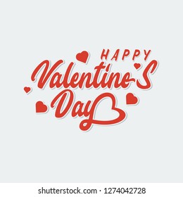 happy valentines day drawing vector illustration