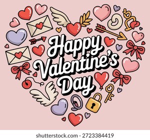 FELIZ DÍA DE SAN VALENTÍN ELEMENTOS DEISGN 