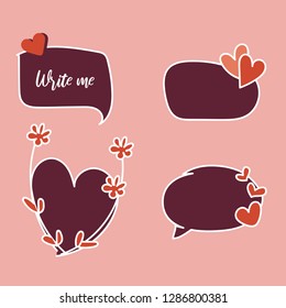 Happy Valentine's Day elements for your design. Vector.