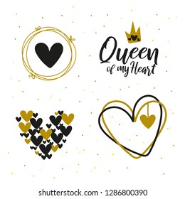 Happy Valentine's Day elements for your design. Vector.