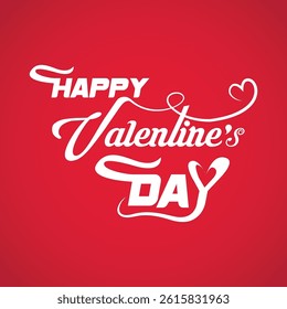 Happy Valentines Day EPS With red background