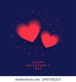 happy valentines day event background with cute love hearts vector