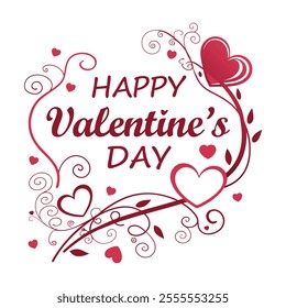 Happy Valentine's day February 14 ,a day of loving world in cector art 