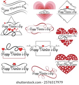 happy valentine's day and feel the love logo